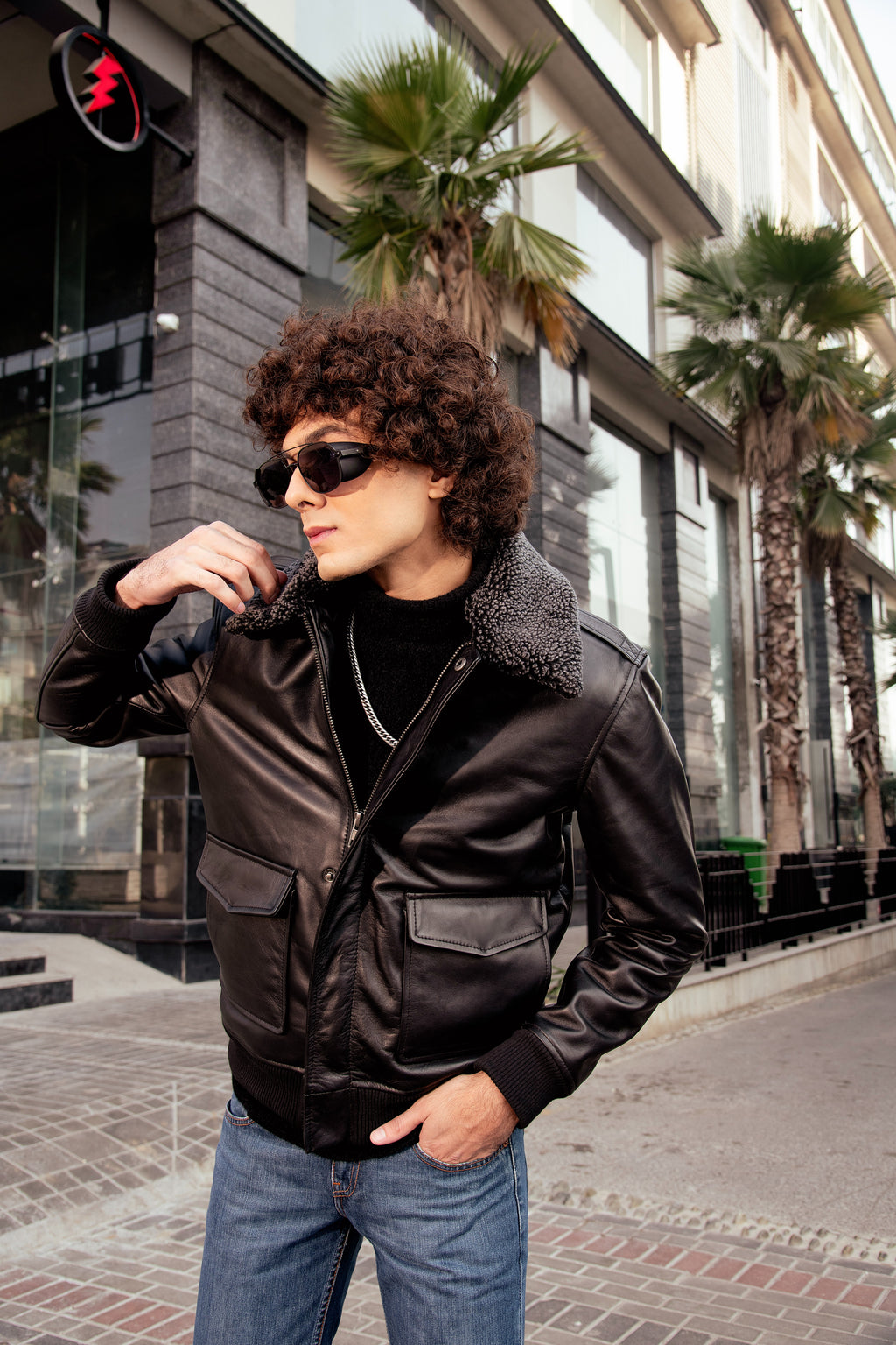 Flight Black Leather Jacket