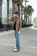 Antique Brown Classic Leather Jacket