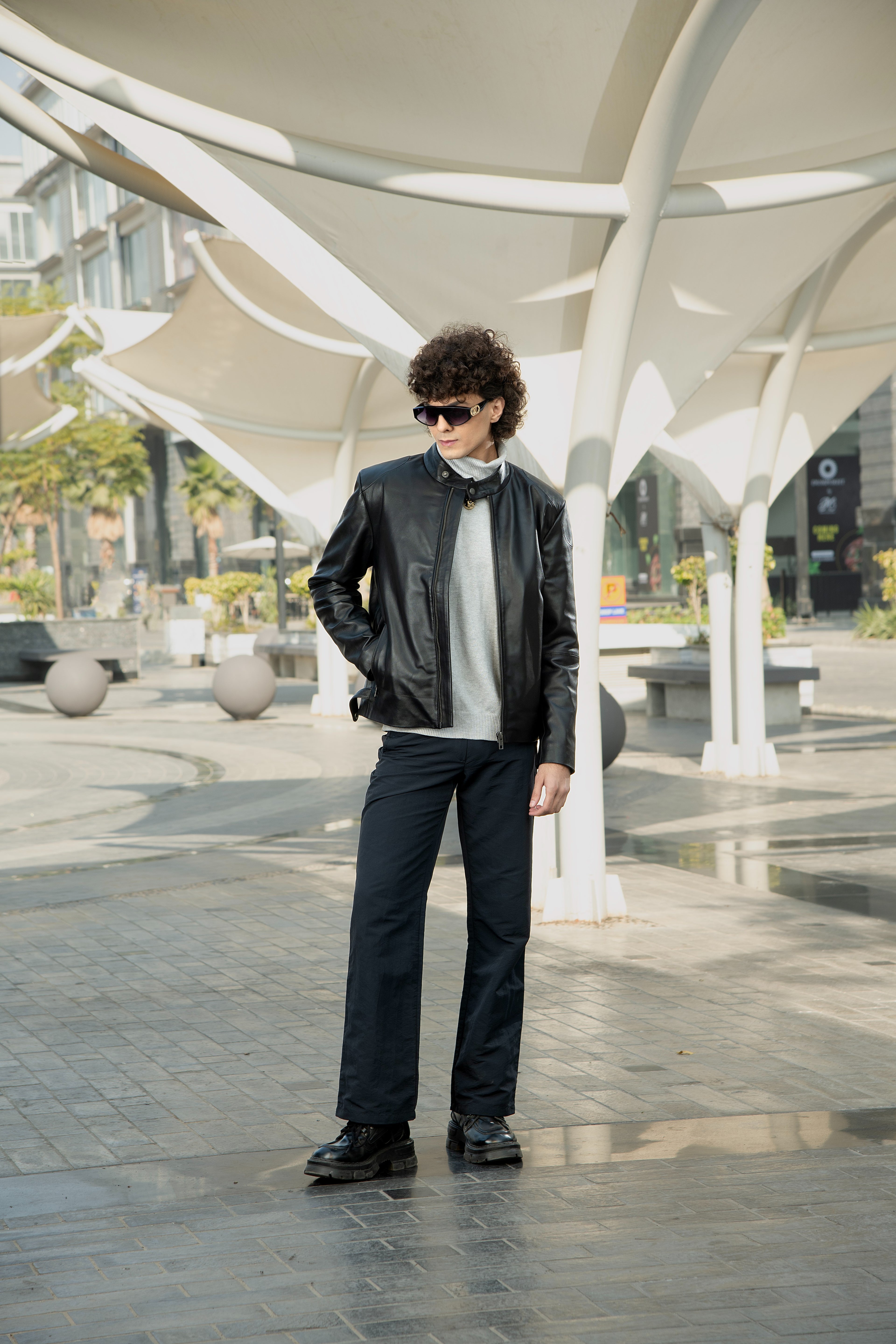 Rolf black Leather Jacket