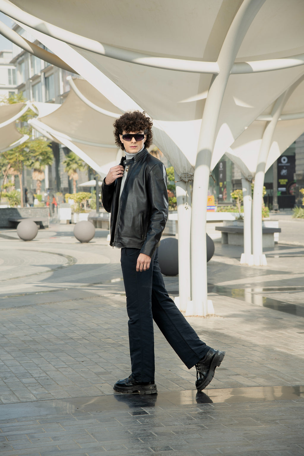 Rolf black Leather Jacket