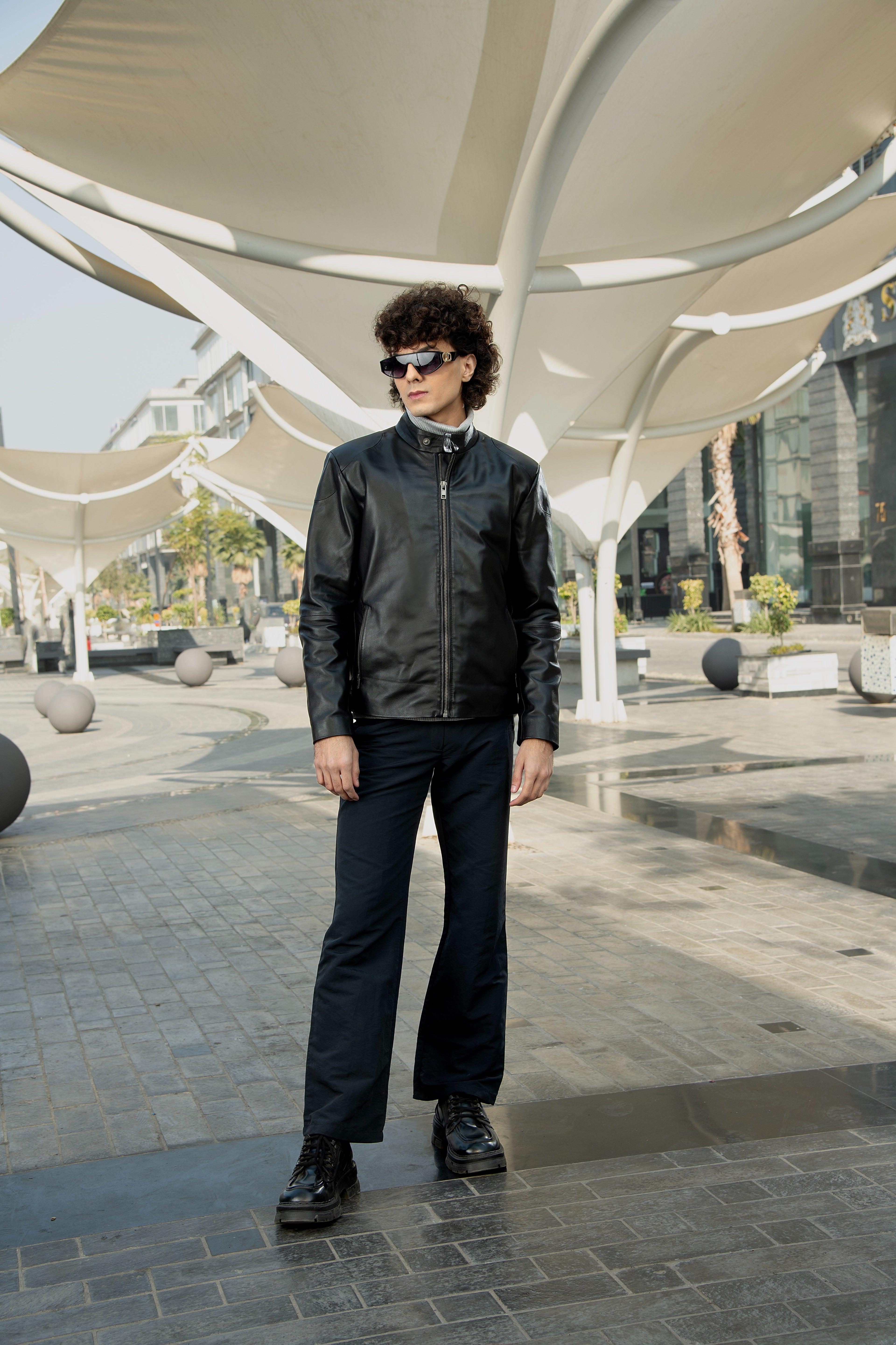 Rolf black Leather Jacket