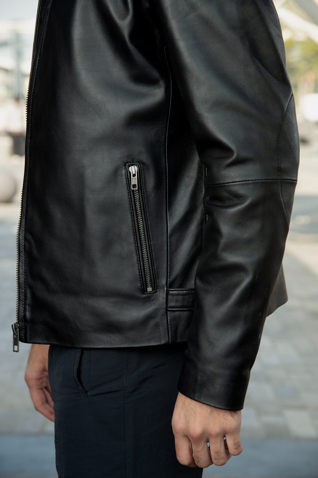 Rolf black Leather Jacket