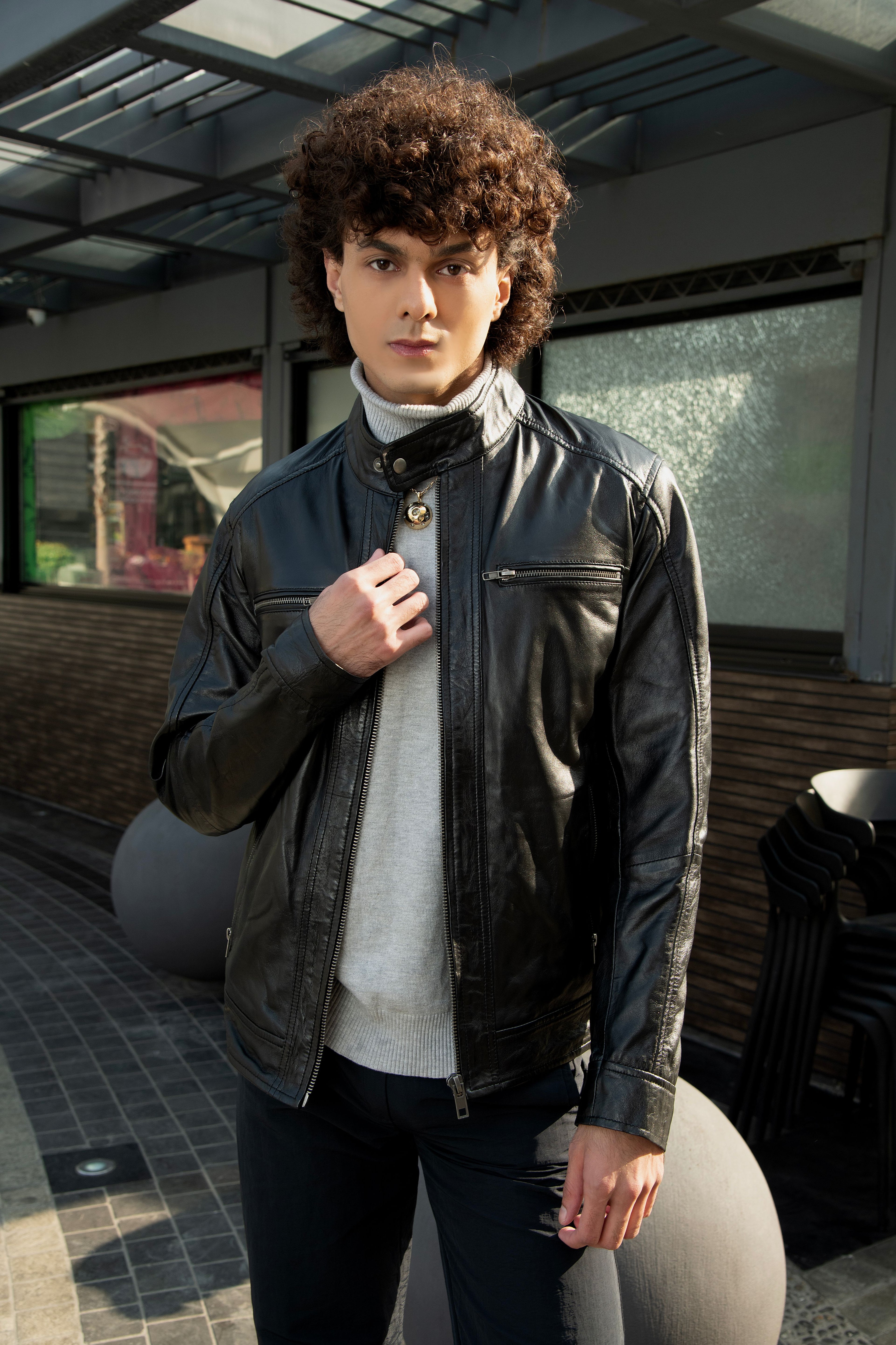 The Milan Rider Black Leather Jacket