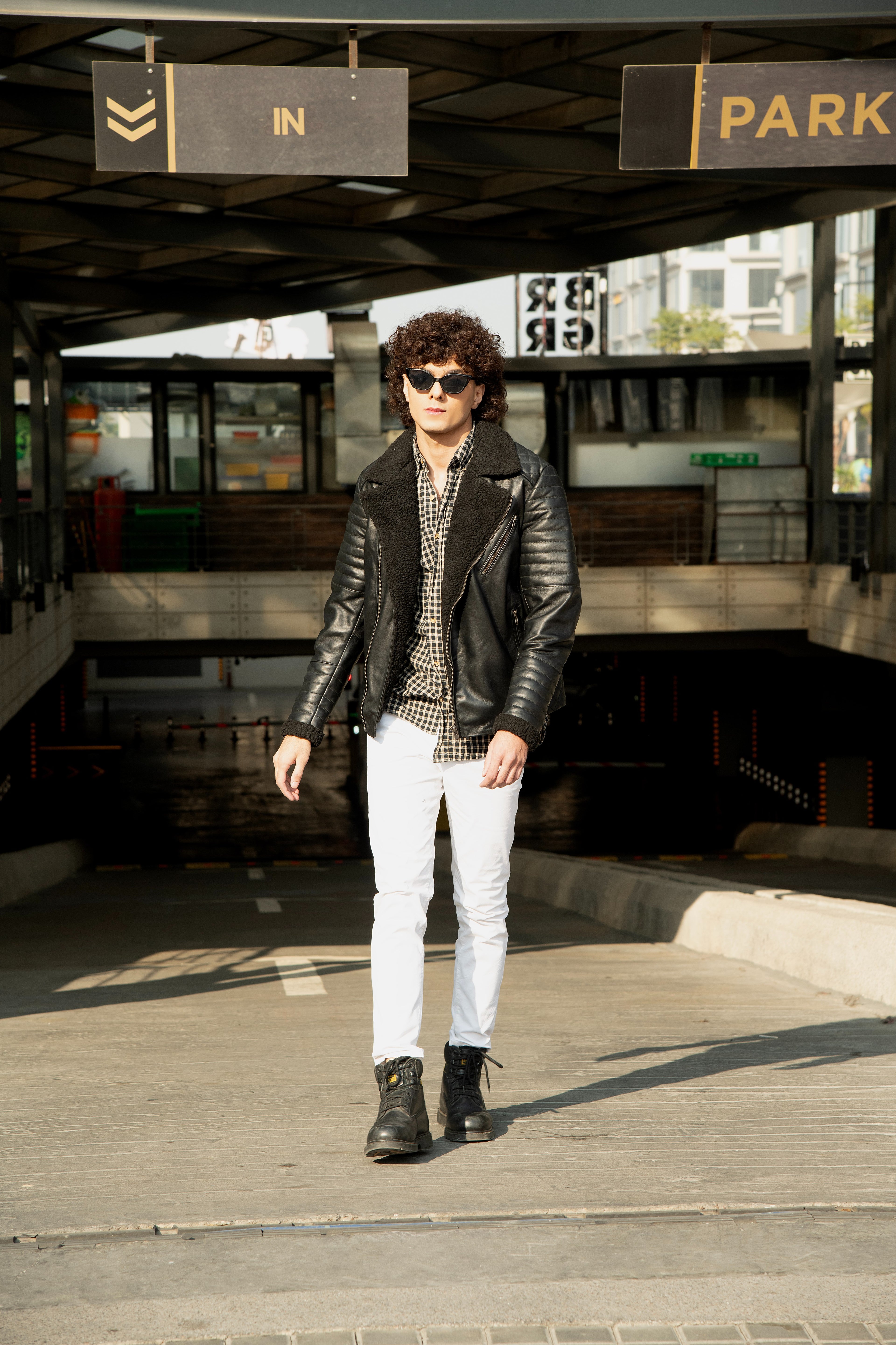 Aviator Black Leather Jacket