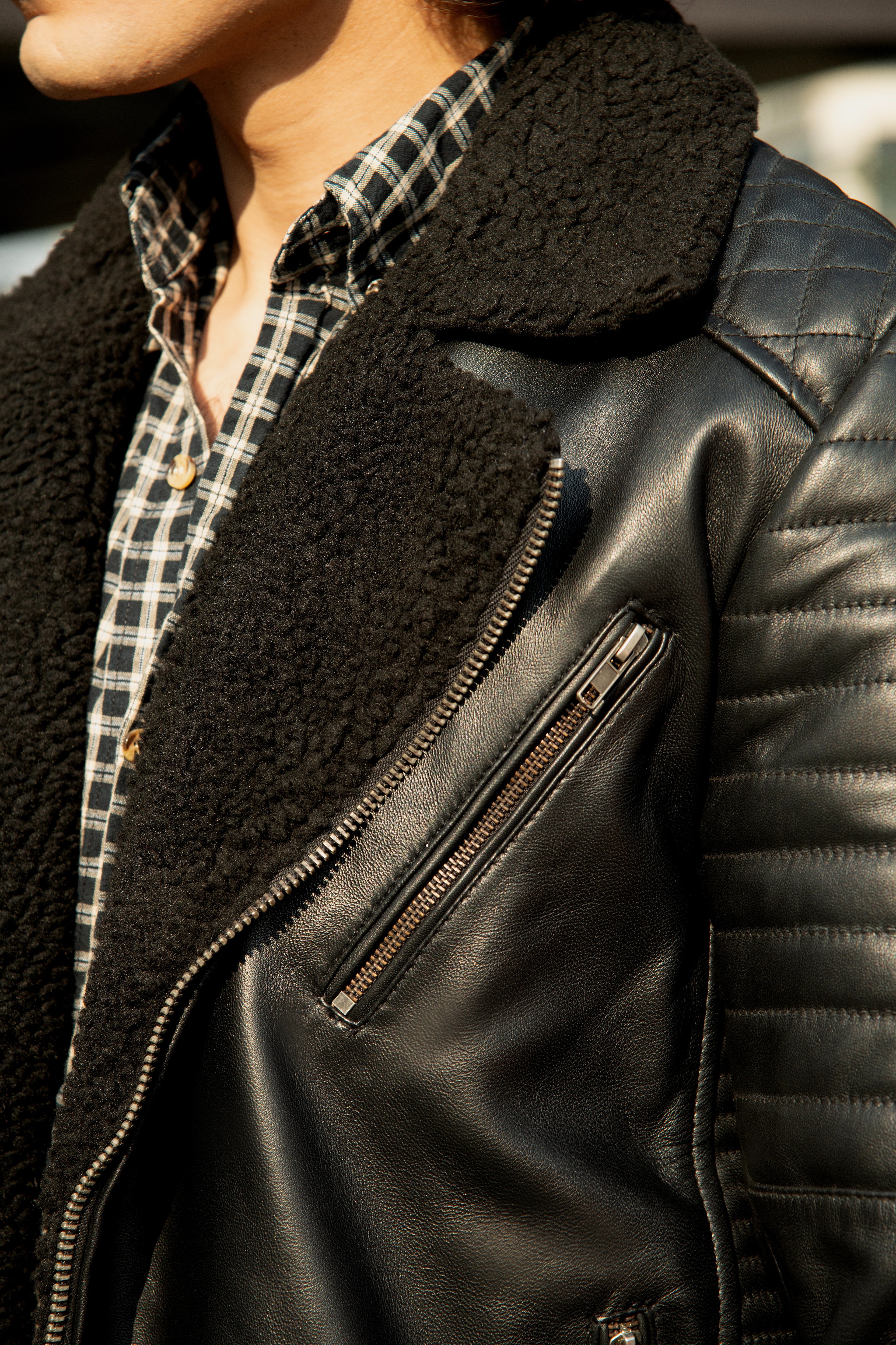 Aviator Black Leather Jacket