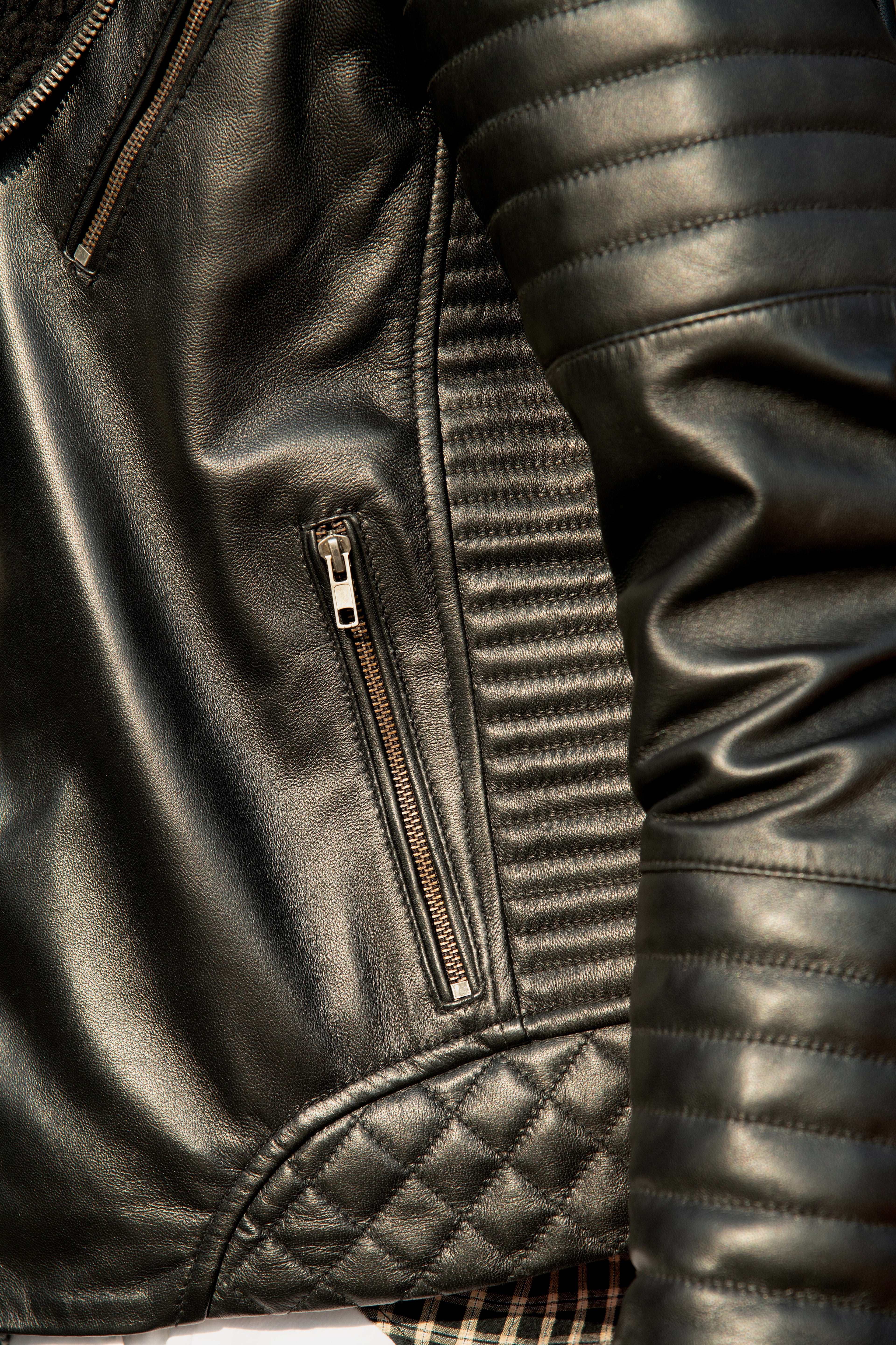 Aviator Black Leather Jacket