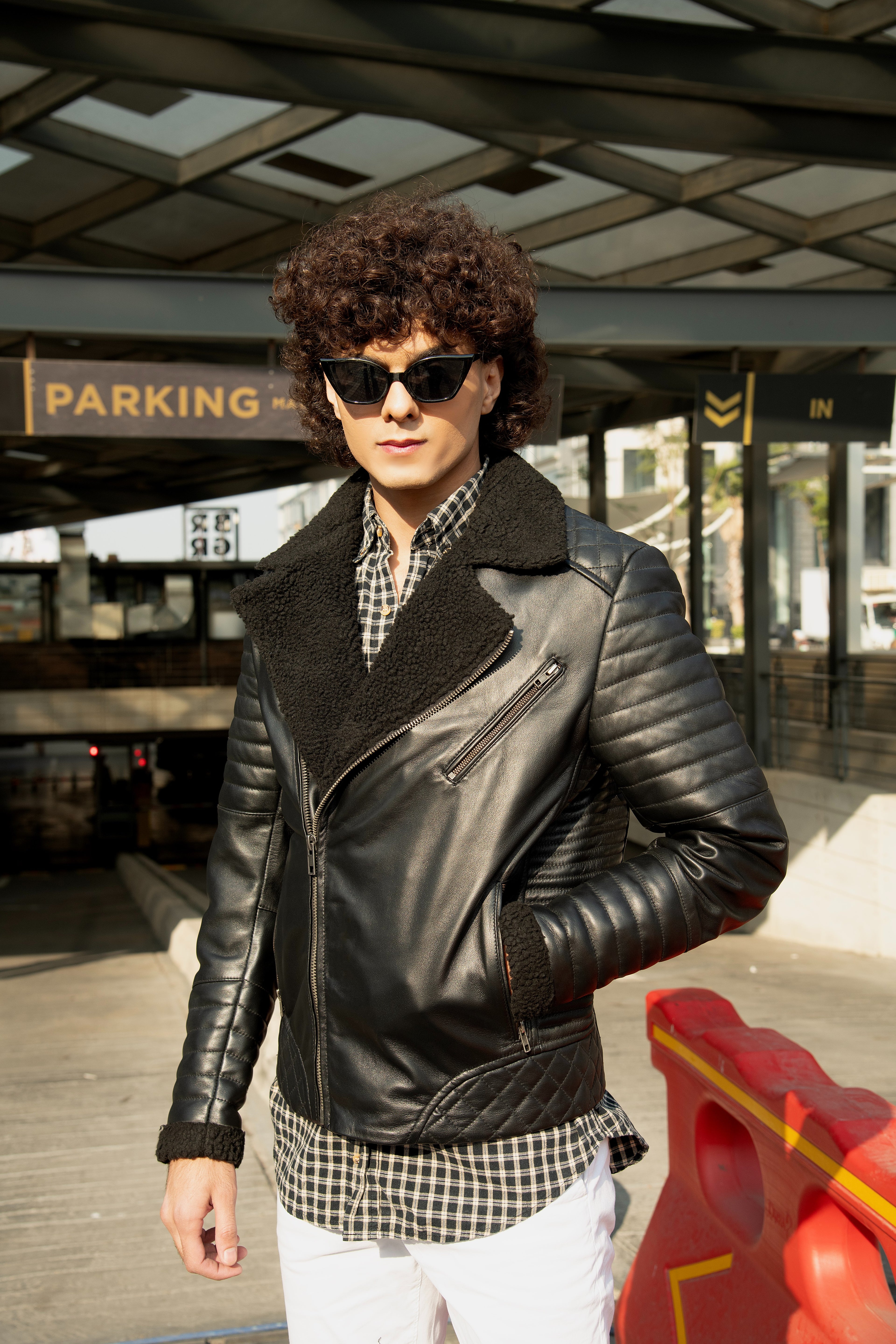 Aviator Black Leather Jacket