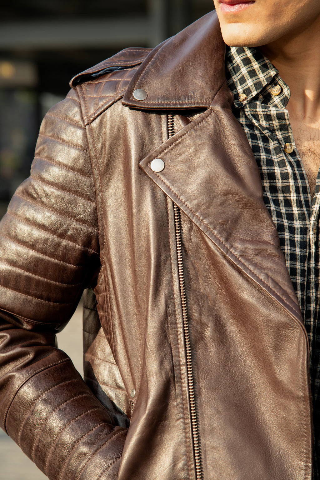 Travolta Cappuccino Leather Jacket