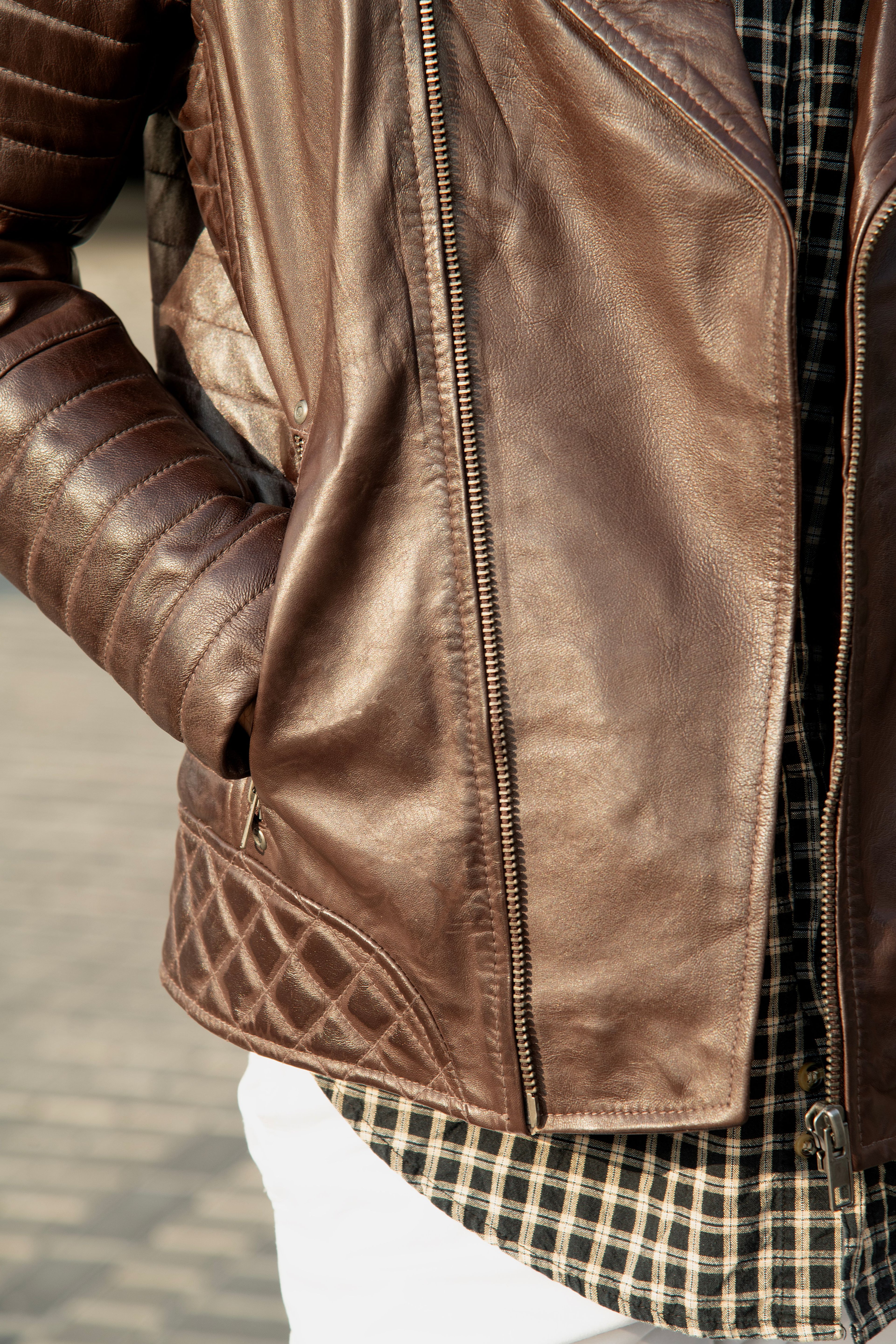 Travolta Cappuccino Leather Jacket