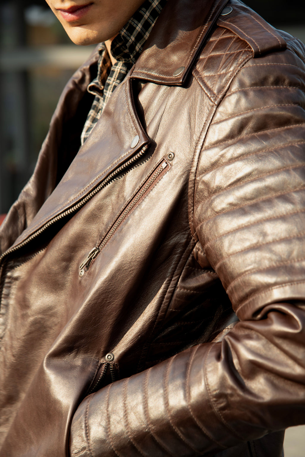 Travolta Cappuccino Leather Jacket