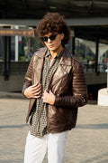 Travolta Cappuccino Leather Jacket