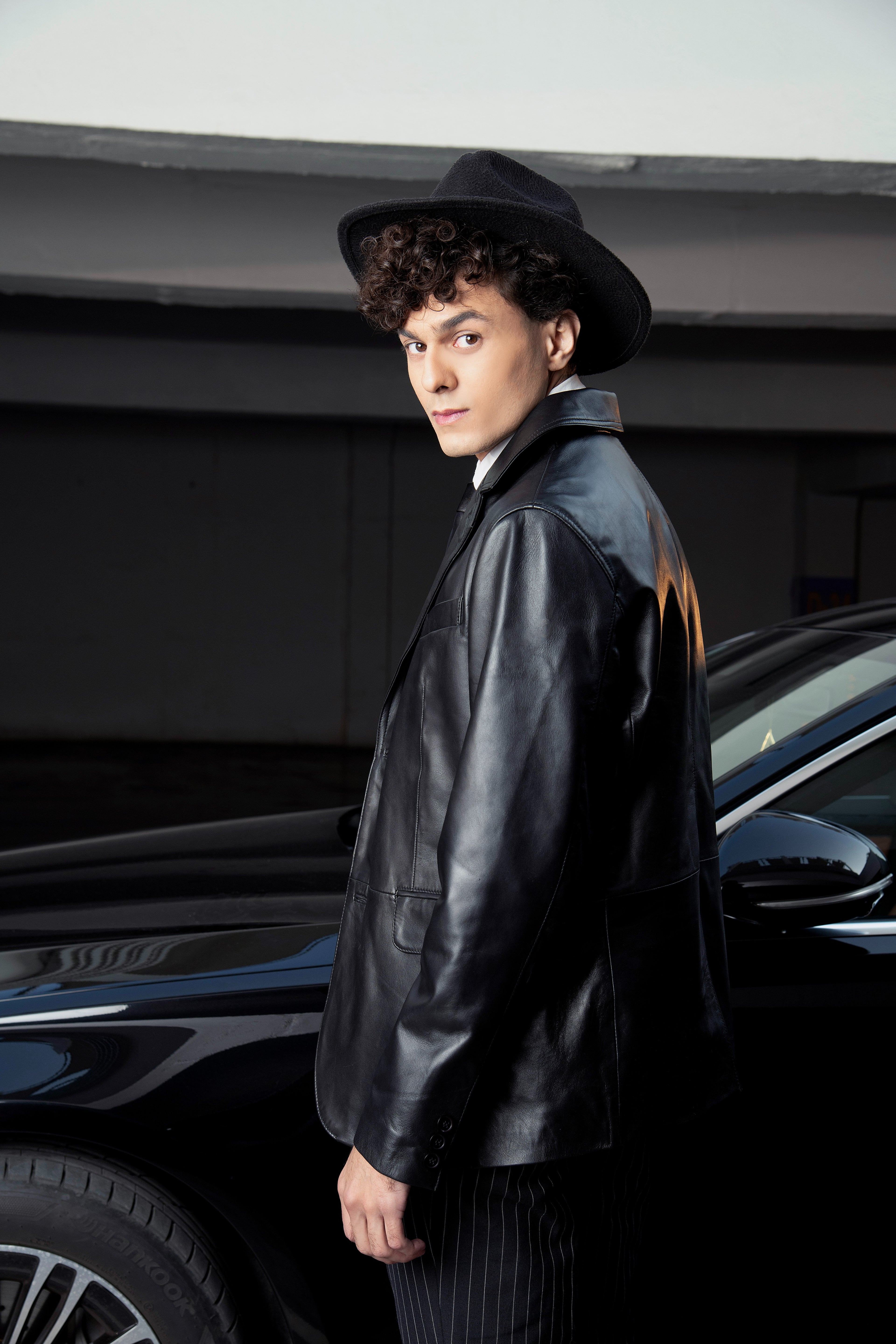 Manhattan Black Leather Coat