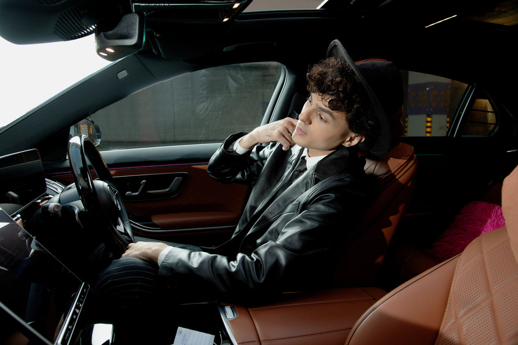 Manhattan Black Leather Coat