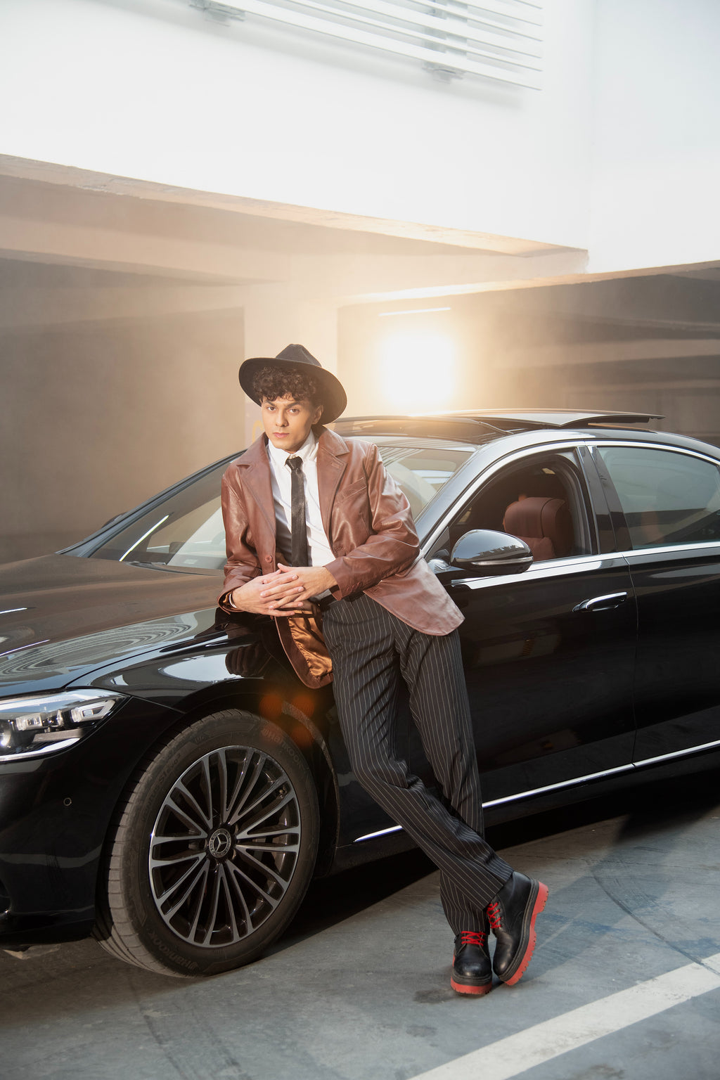 Manhattan Brown Leather Coat