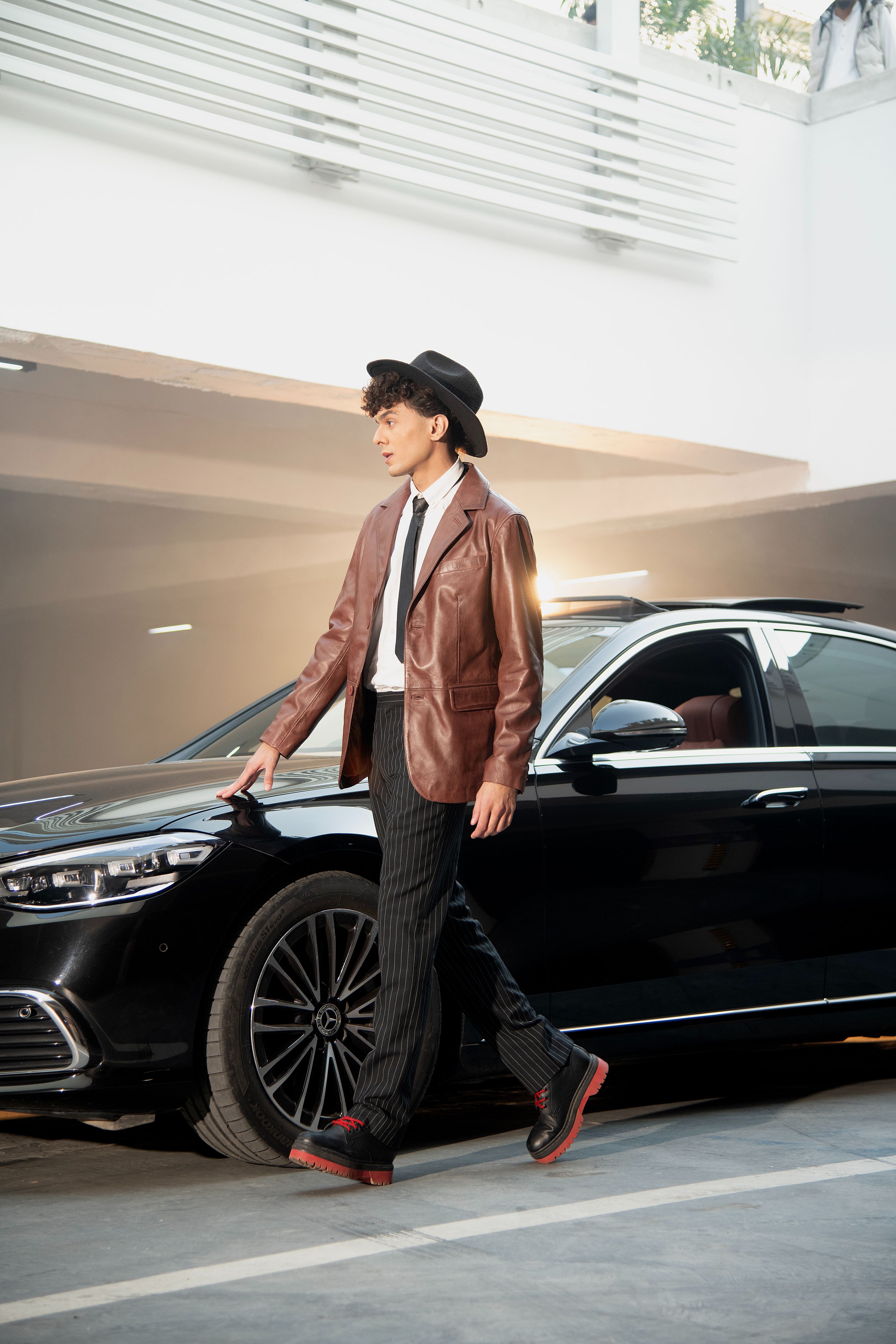 Manhattan Brown Leather Coat