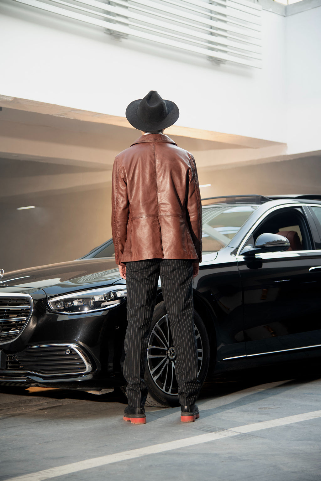 Manhattan Brown Leather Coat