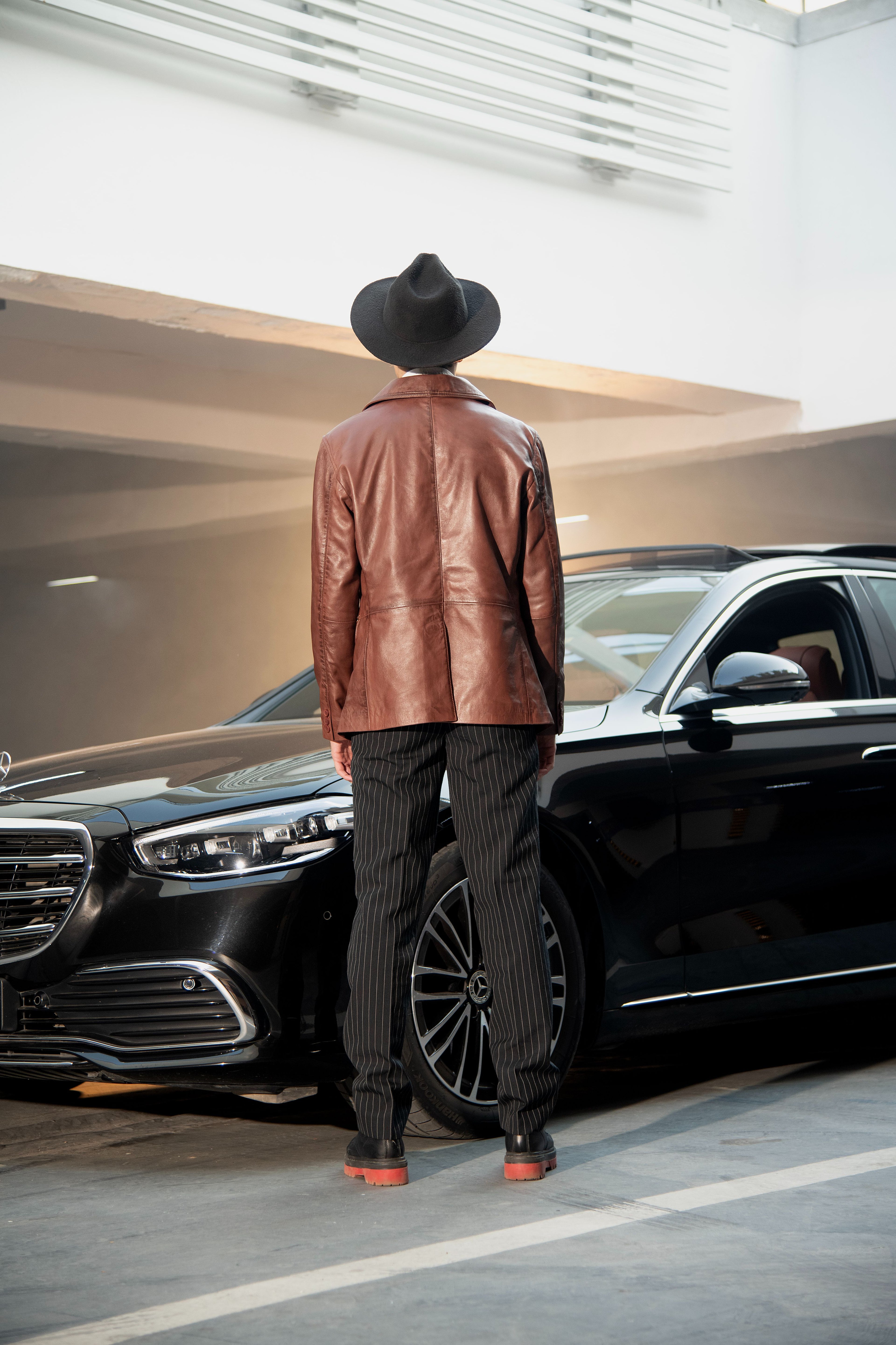 Manhattan Brown Leather Coat