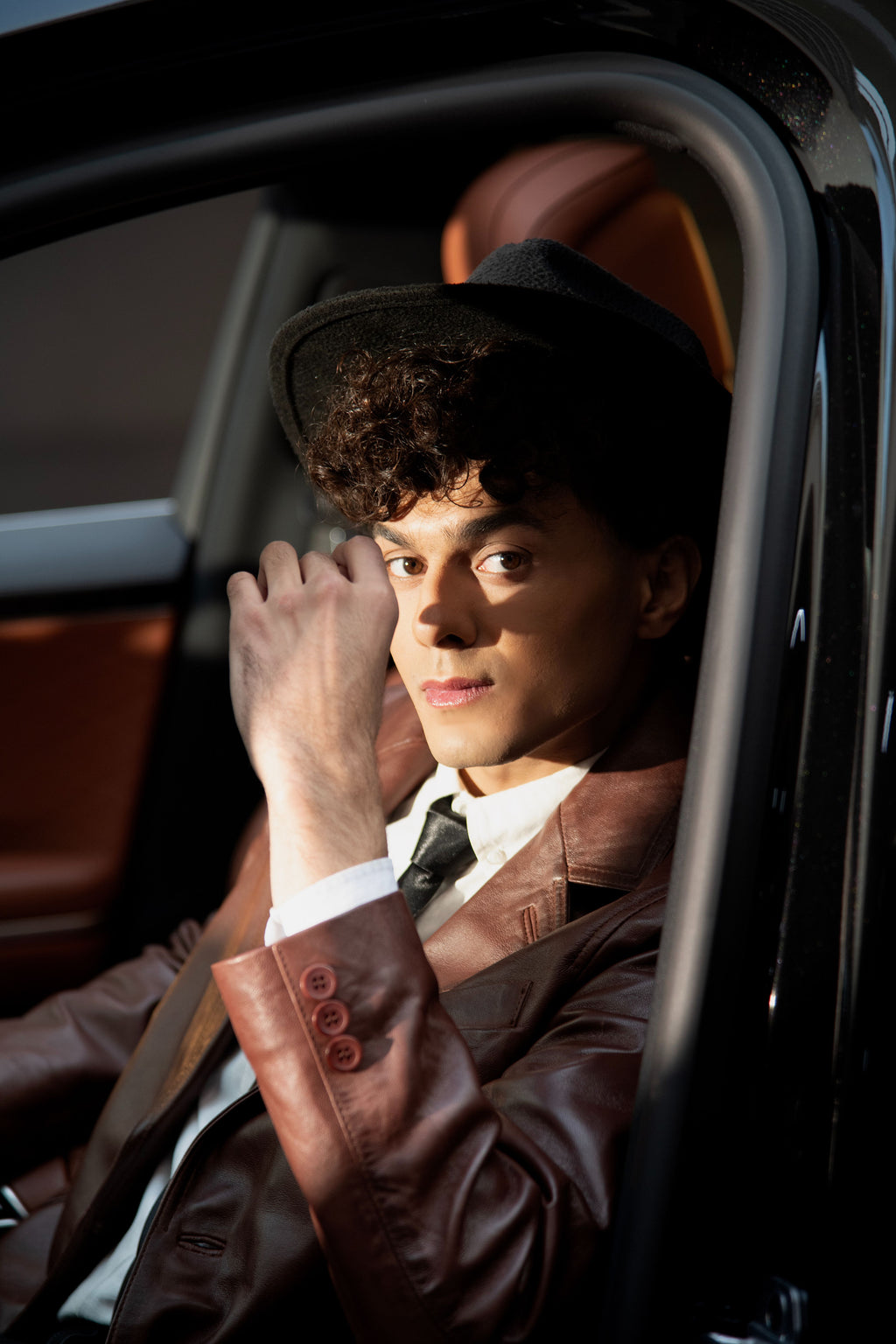 Manhattan Brown Leather Coat