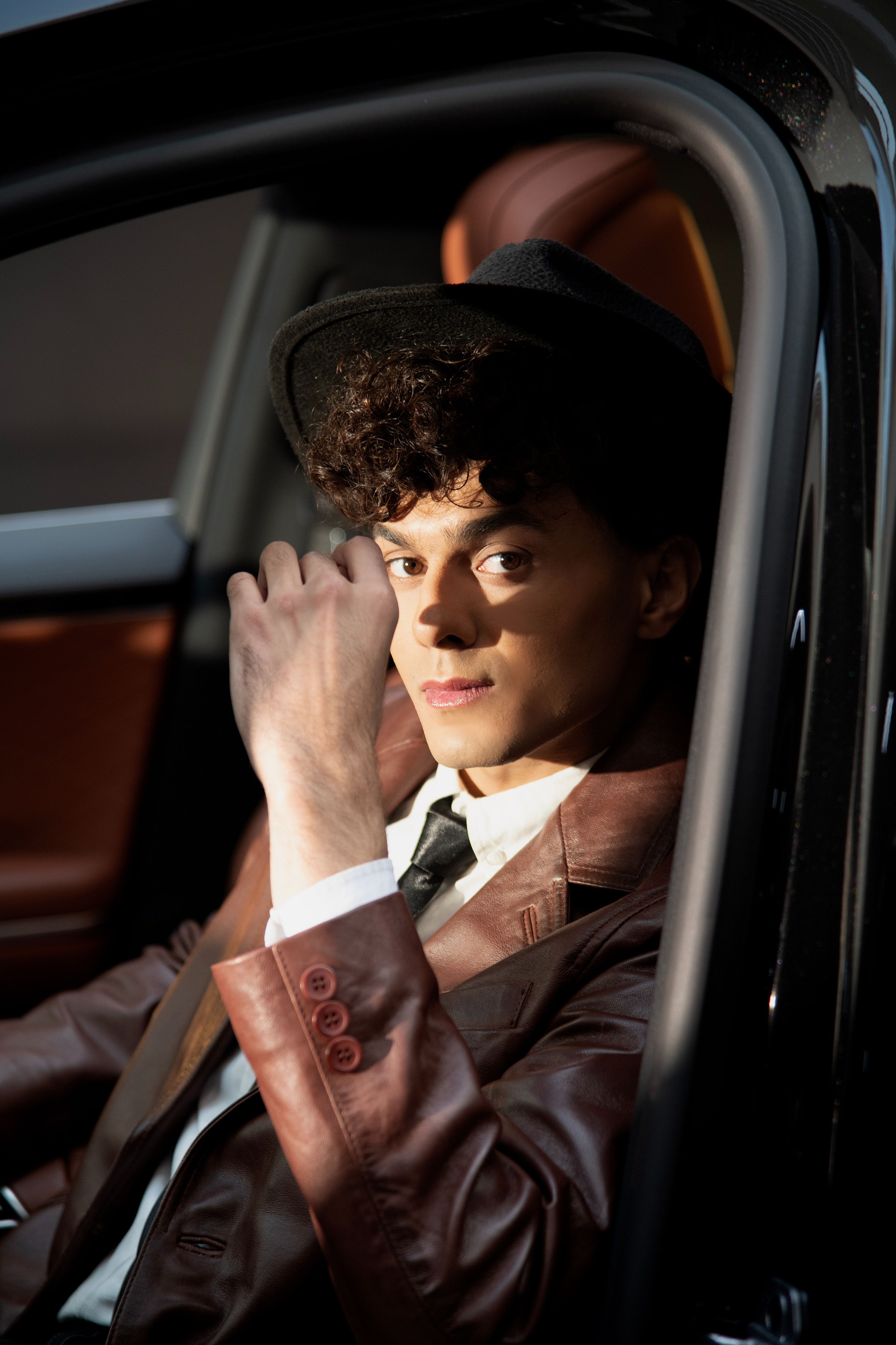 Manhattan Brown Leather Coat