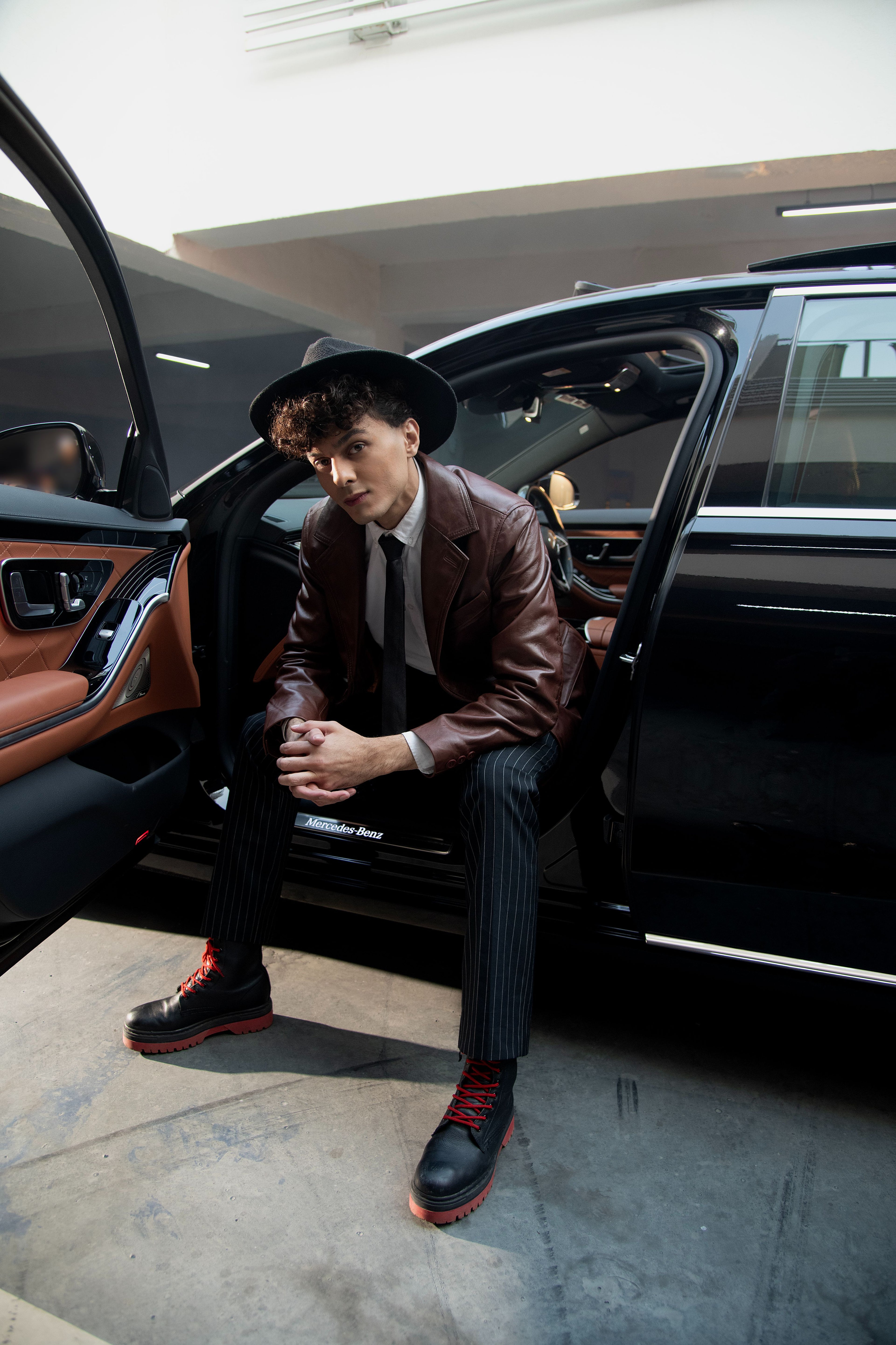 Manhattan Brown Leather Coat