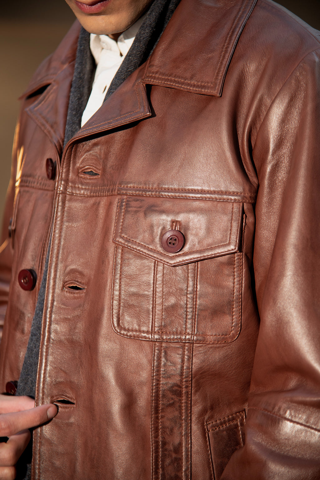 Durden Cappuccino Leather Jacket
