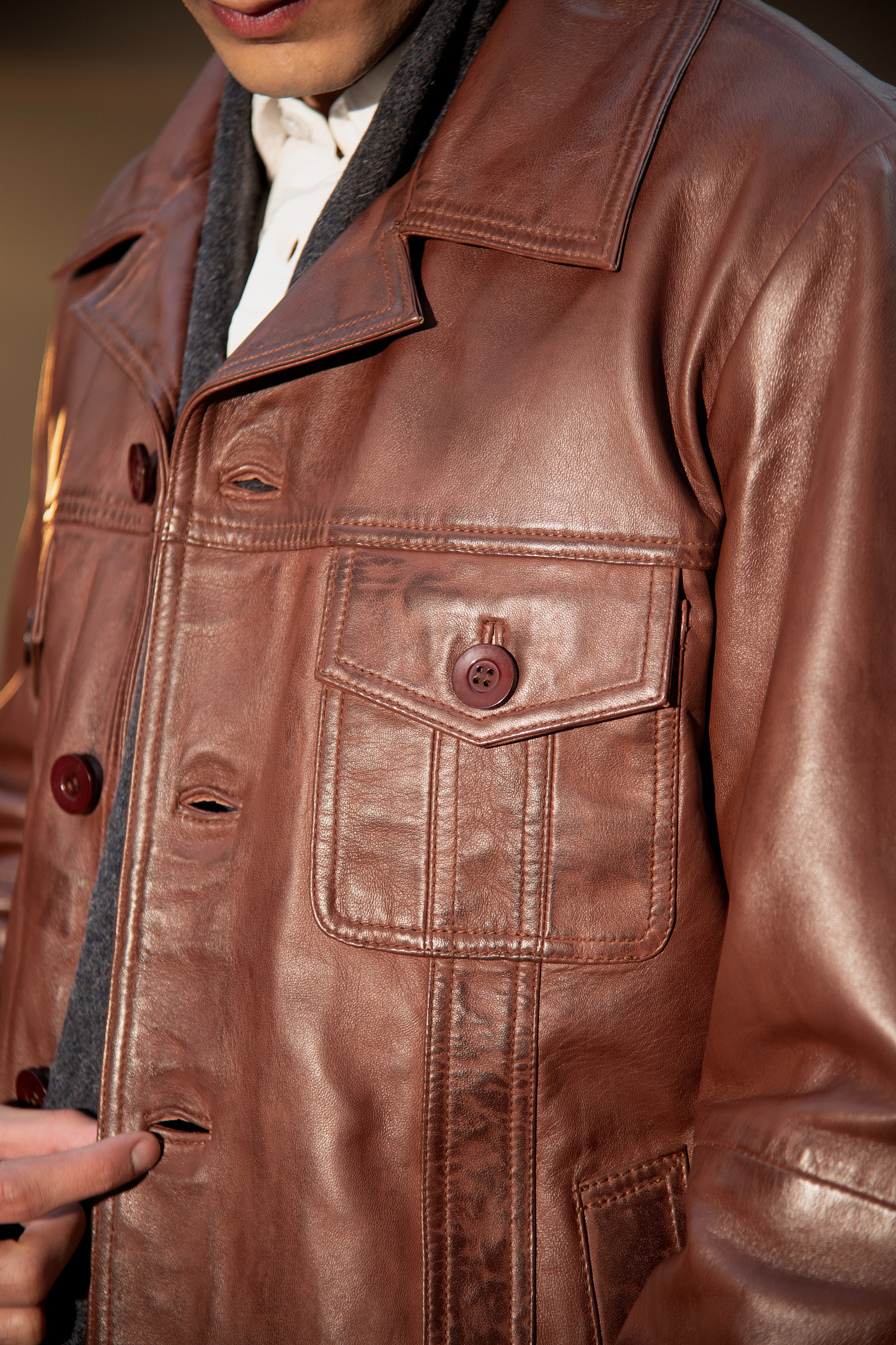 Durden Cappuccino Leather Jacket