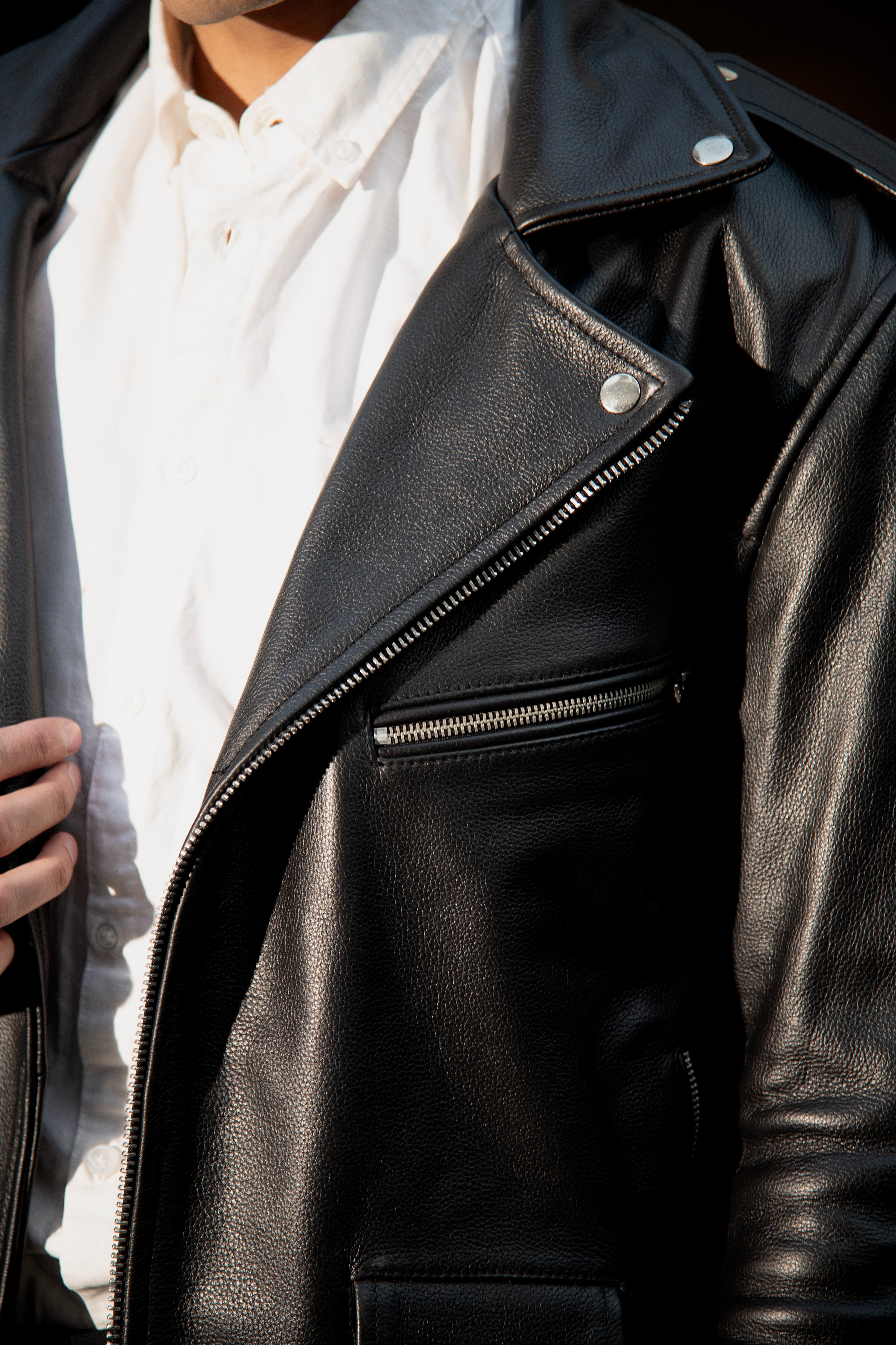 Black Biker Leather Jacket