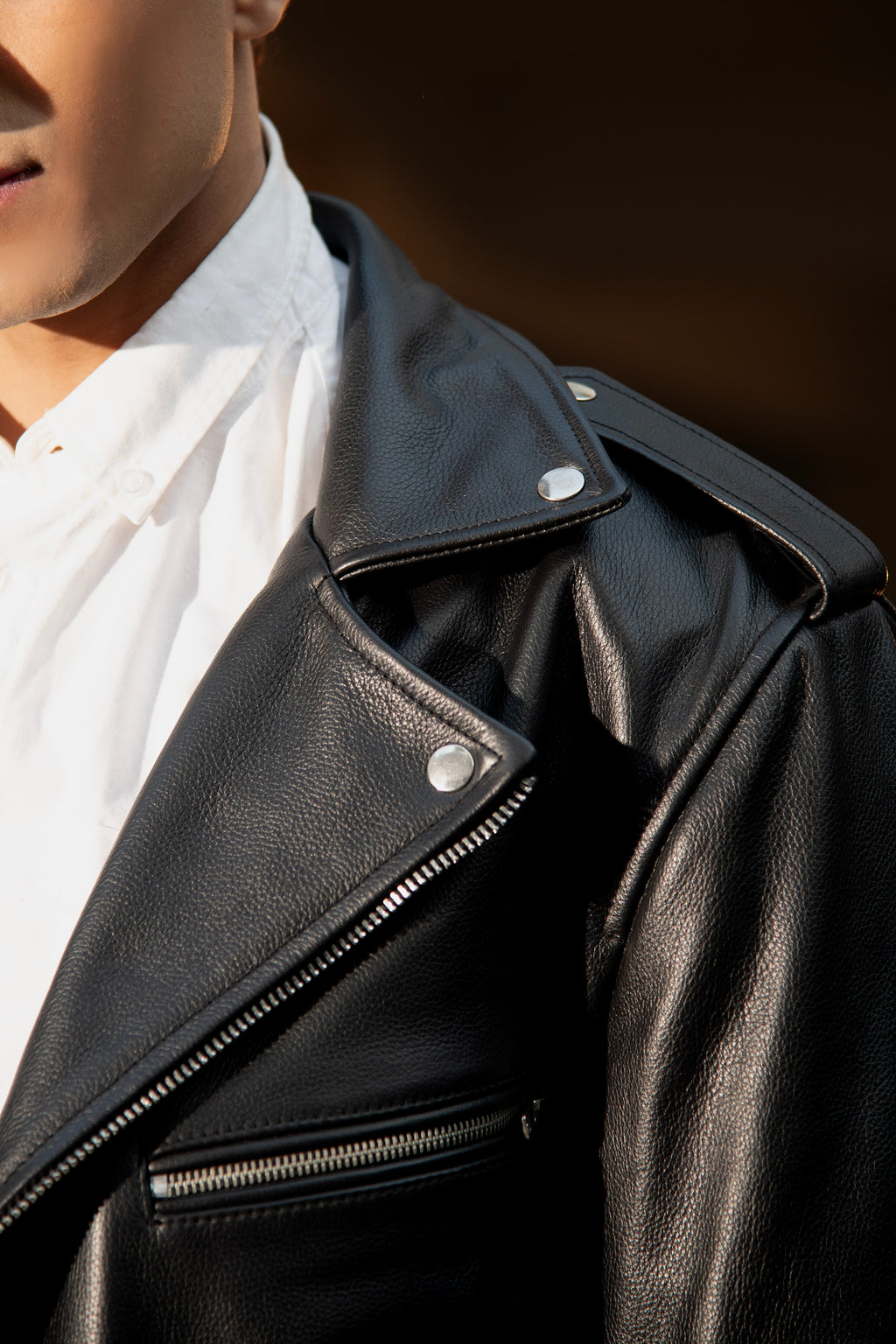 Black Biker Leather Jacket