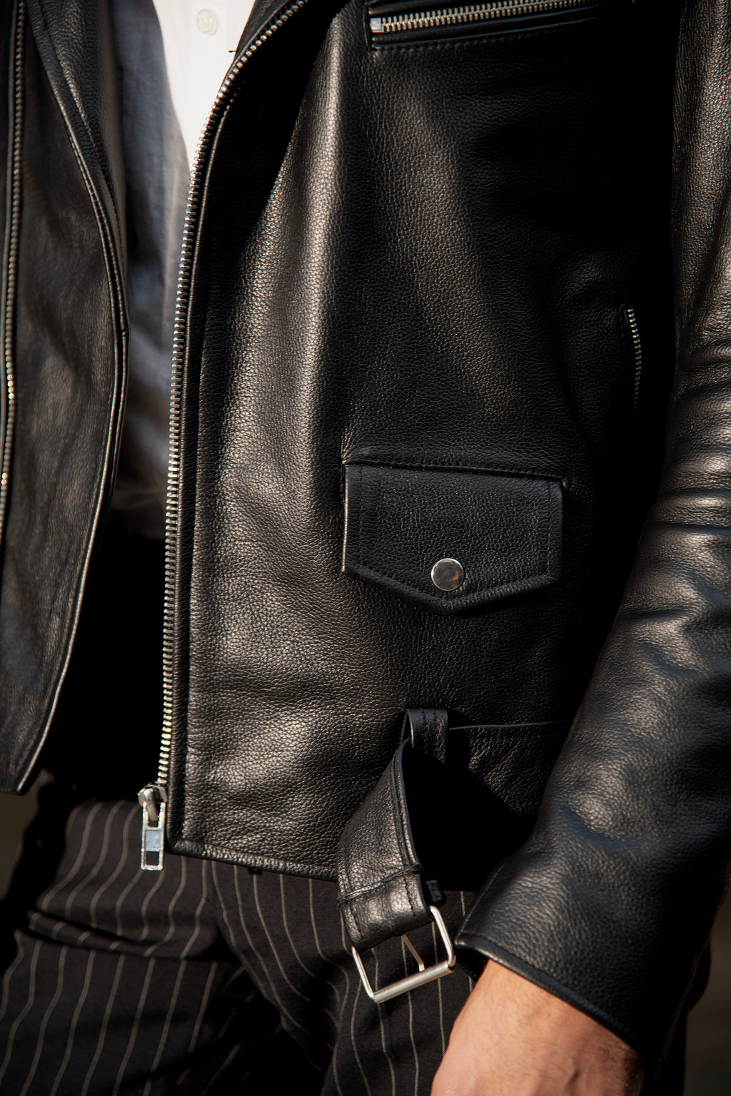 Black Biker Leather Jacket