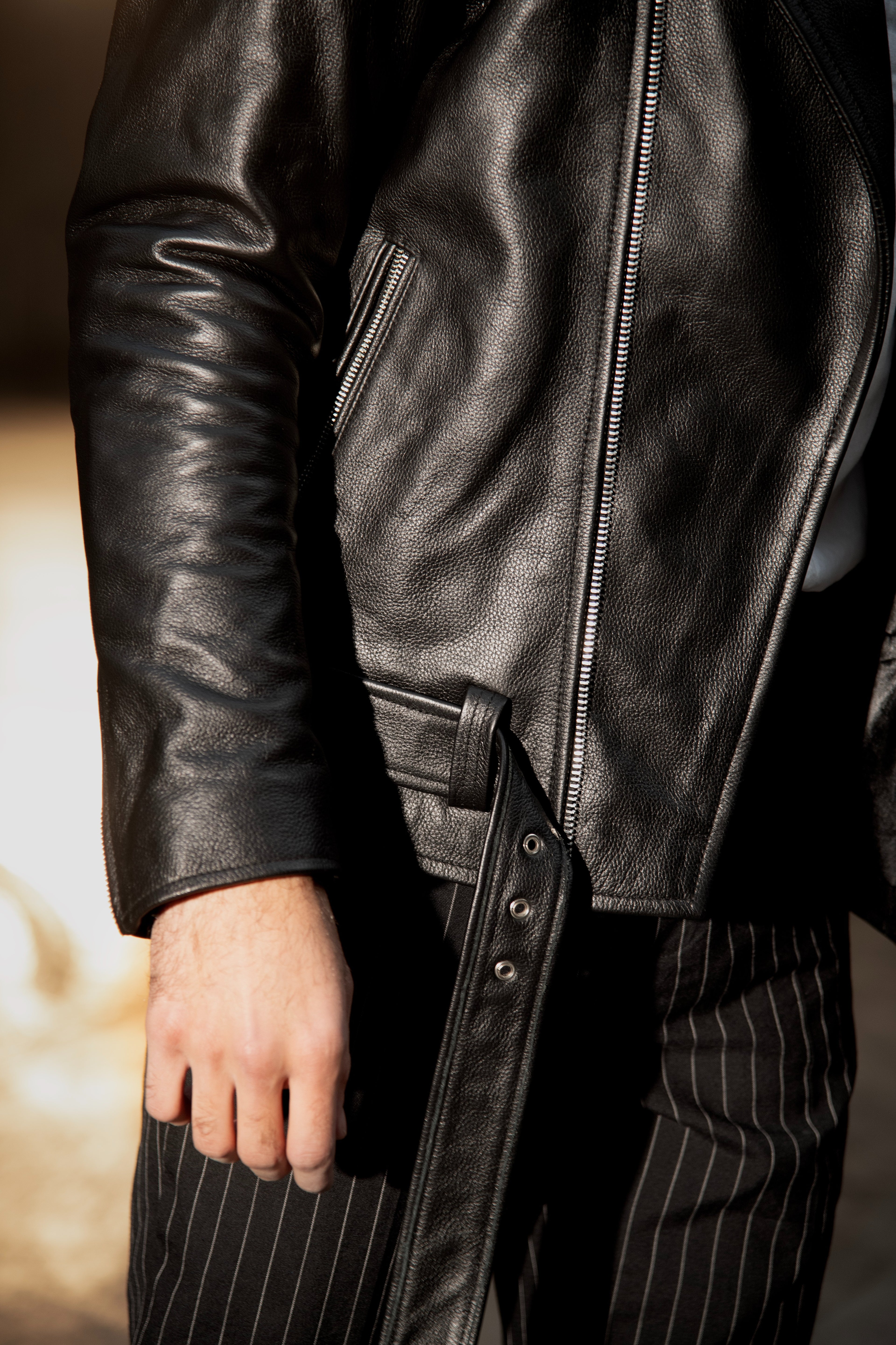 Black Biker Leather Jacket