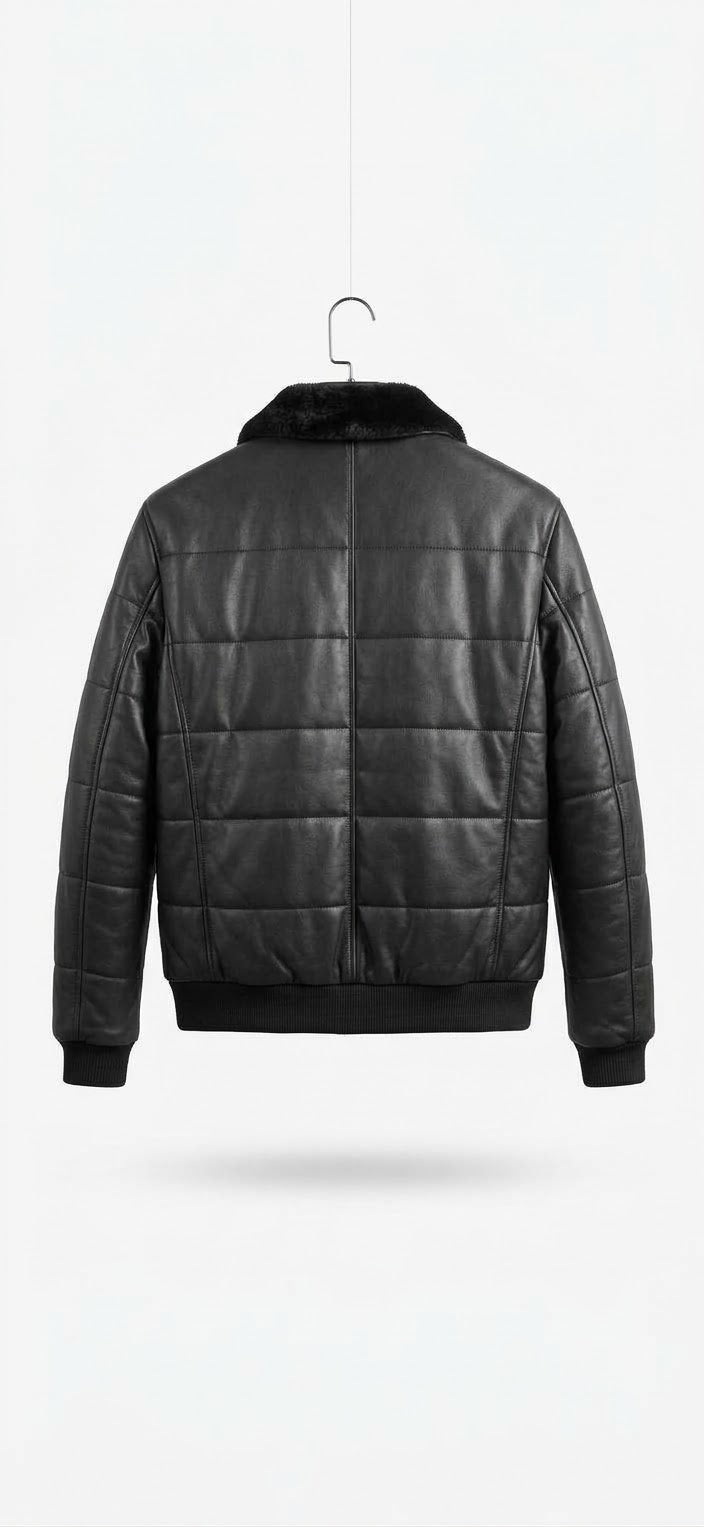 Fur Collar Black Jacket